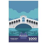 Rompecabezas De 1000 Piezas para Adolescentes Rialto Bridge in Venice Over Canal Rompecabezas para Adultos Juego Práctico para La Diversión Familiar Desafío Educativo 70x50cm/1000pcs