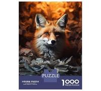 Rompecabezas De 1000 Piezas para Adolescentes Rich Wealthy Money Fox Rompecabezas para Adultos Juego Práctico Ensamblaje De Patrones Regalos para Reducir El Estrés 70x50cm/1000pcs