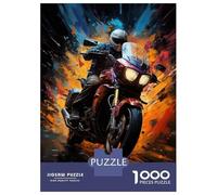 Rompecabezas De 1000 Piezas para Adolescentes Ride Like The Wind Motorcycle Art Print Rompecabezas De Juguete para Decoración De Pared Desafío Difícil Regalo De Cumpleaños, Regalos, 38x26cm/1000pcs
