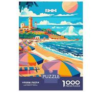 Rompecabezas De 1000 Piezas para Adolescentes Rimini Beach Bliss Rompecabezas para Adultos Juegos Relajantes Decoración del Hogar Juego Desafiante Regalos 52x38cm/1000pcs