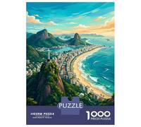 Rompecabezas De 1000 Piezas Para Adolescentes Rio De Janeiro Cityscape with Christ The Redeemer Rompecabezas Para Adultos Juguetes De Bricolaje Decoración Del Hogar Regalo De Cumpleaños, Regalos, 70x5