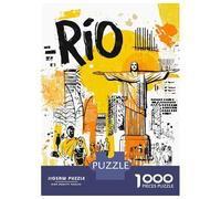 Rompecabezas De 1000 Piezas para Adolescentes Rio De Janeiro Travel Poster Rompecabezas para Adultos Juego Familiar Difícil Difícil Cumpleaños Y Navidad 52x38cm/1000pcs