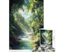 Rompecabezas de 1000 Piezas para Adolescentes Río en la Jungla Juego Imposible Mejora la Memoria Juguetes de decoración para el hogar Regalo de cumpleaños Regalos de Viaje (50x75cm)