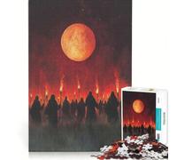 Rompecabezas de 1000 Piezas para Adolescentes: Ritual de la Luna de Sangre, Juegos Familiares, Mejora la Memoria, con póster y Hoja de Preguntas a Juego 38x52cm