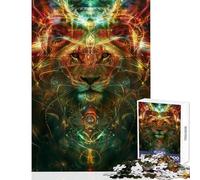 Rompecabezas de 1000 Piezas para Adolescentes Ritual del león Antiguo Juegos relajantes Mejora la Memoria Juguetes de decoración para el hogar Entrena tu Cerebro y Tus Manos (75x50cm)