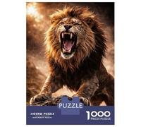 Rompecabezas De 1000 Piezas para Adolescentes Roaring Lion on Rocky Outcrop Rompecabezas para Adolescentes Juguetes Antiestrés Regalo De Cumpleaños para Cumpleaños, Navidad 52x38cm/1000pcs