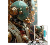 Rompecabezas de 1000 Piezas para Adolescentes Robot Steampunk en la Ciudad Actividades Divertidas en casa Regalo de cumpleaños Juegos educativos para Mayores de 14 años Juego de Rompecabezas Incluido