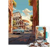 Rompecabezas de 1000 Piezas para Adolescentes Roma Italia Un Reto para completar Juguete antiestrés Decoración de Pared para Mayores de 14 años Juego (38x26cm)