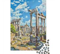 Rompecabezas De 1000 Piezas para Adolescentes Roman Ruins Ancient Majesty Rompecabezas Juegos Divertidos Desafío Difícil Cumpleaños Y Navidad 38x26cm/1000pcs