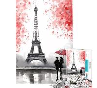 Rompecabezas de 1000 Piezas para Adolescentes Romance Parisino Juego desafiante Juguetes Divertidos una Obra de Arte Ideas para Regalos (tamaño 50x75cm)
