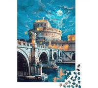 Rompecabezas De 1000 Piezas para Adolescentes Romantic Night in Rome Rompecabezas para Adolescentes Juego Práctico para Mejorar La Memoria Regalos Y Cumpleaños Únicos 52x38cm/1000pcs