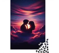 Rompecabezas De 1000 Piezas para Adolescentes Romantic Sunset Silhouette-2 Rompecabezas para Adultos Juego Familiar Análisis Y Lógica Actividades Divertidas En Casa 38x26cm/1000pcs