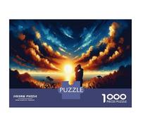 Rompecabezas De 1000 Piezas para Adolescentes Romantic Sunset Silhouette Rompecabezas para Adultos Juguete Decoración De Pared Decoración Cumpleaños, Navidad 38x26cm/1000pcs