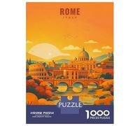 Rompecabezas De 1000 Piezas para Adolescentes Rome Cityscape with Colosseum and St. Peters Basilica Rompecabezas para Adultos Juego Familiar Difícil Difícil Cumpleaños Y Navidad 70