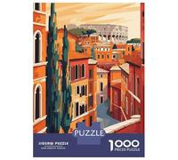 Rompecabezas De 1000 Piezas para Adolescentes Rome Italy Minimalist Rompecabezas Juguetes DIY Pero Divertidos Y Humorísticos Cumpleaños Y Navidad 38x26cm/1000pcs