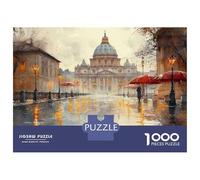 Rompecabezas De 1000 Piezas para Adolescentes Rome Rainy Day Painting Rompecabezas Juegos Relajantes Decoración De Pared Regalos para Amigos Y Familiares 38x26cm/1000pcs