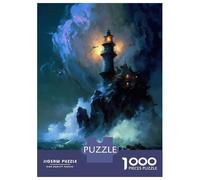 Rompecabezas De 1000 Piezas para Adolescentes Rompecabezas A Lighthouse in A Storm V3 Rompecabezas para Adultos Juego Práctico Patrón De Montaje 70x50cm/1000pcs