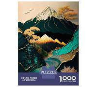 Rompecabezas De 1000 Piezas para Adolescentes Rompecabezas Abstract Mount Fuji Art Rompecabezas Juguetes DIY para La Diversión Familiar para Cumpleaños, Navidad 70x50cm/1000pcs