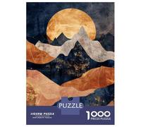 Rompecabezas De 1000 Piezas para Adolescentes Rompecabezas Abstract Mountain Sunset Art Print para Adolescentes Juegos Divertidos Una Obra De Arte para Cumpleaños, Navidad 52x38cm/1000pcs