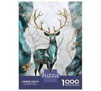 Rompecabezas De 1000 Piezas para Adolescentes Rompecabezas Abstract Stag Kintsugi Art Rompecabezas Juguetes DIY para La Diversión Familiar para Cumpleaños, Navidad 52x38cm/1000pcs