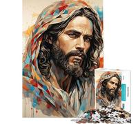 Rompecabezas de 1000 Piezas para Adolescentes Rompecabezas Abstracto con Retrato del Salvador para Adultos Juego práctico de análisis y lógica Regalos para Reducir el estrés (tamaño 50x75cm)