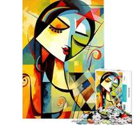 Rompecabezas de 1000 Piezas para Adolescentes Rompecabezas Abstracto de Mujer para Adultos Juegos relajantes una Obra de Arte Regalos para Reducir el estrés (tamaño 38x26cm)