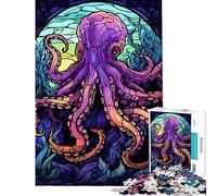 Rompecabezas de 1000 Piezas para Adolescentes Rompecabezas Abstracto de Pulpo increíble para Adultos Juegos Familiares decoración del hogar Regalos de cumpleaños y únicos (tamaño 38x26cm)