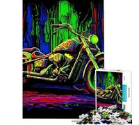 Rompecabezas de 1000 Piezas para Adolescentes Rompecabezas Abstracto Verde de Chopper para Adultos Juego de ingenio difícil Regalos para Amigos y Familiares (tamaño 38x52cm)