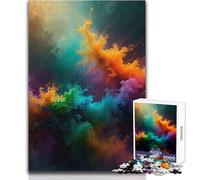 Rompecabezas de 1000 Piezas para Adolescentes, Rompecabezas Abstractos con explosión de Colores, Juegos Familiares para Mejorar la Memoria, Regalo de cumpleaños, tamaño 50x75cm