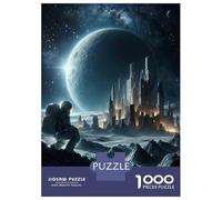 Rompecabezas De 1000 Piezas para Adolescentes Rompecabezas Alien Planet Cityscape Juego Práctico Carrera De Velocidad Manual Oferta como Regalos para Toda La Familia 38x26cm/1000pcs