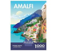 Rompecabezas De 1000 Piezas para Adolescentes Rompecabezas Amalfi Coast Travel Juego Familiar De Rompecabezas Carrera De Velocidad Manual Cumpleaños 52x38cm/1000pcs