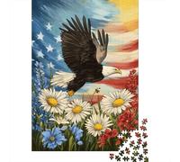 Rompecabezas De 1000 Piezas para Adolescentes Rompecabezas American Flag Eagle Art Print-3 Rompecabezas Juguetes DIY Decoración del Hogar Regalos Y Cumpleaños Únicos 70x50cm/1000pcs