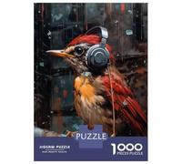 Rompecabezas De 1000 Piezas para Adolescentes Rompecabezas American Robin Headphones Rompecabezas para Adultos Juego Práctico Patrón De Montaje 38x26cm/1000pcs