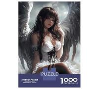 Rompecabezas De 1000 Piezas para Adolescentes Rompecabezas Anime Angel with White Wings Rompecabezas para Adultos Juego Práctico Patrón De Montaje 70x50cm/1000pcs