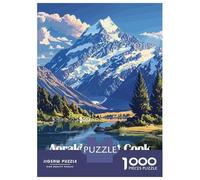 Rompecabezas De 1000 Piezas para Adolescentes Rompecabezas AorakiMount Cook, New Zealand Rompecabezas para Adultos Juego Práctico Una Obra De Arte para Cumpleaños, Navidad 52x38cm/1000pcs
