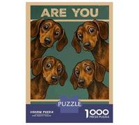 Rompecabezas De 1000 Piezas para Adolescentes Rompecabezas Are You Pooping Dachshund Poster Rompecabezas Juego De Ingenio Mejora La Memoria Difícil Y Desafiante 70x50cm/1000pcs