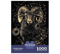 Rompecabezas De 1000 Piezas para Adolescentes Rompecabezas Aries Zodiac Horoscope Astrology para Adolescentes Juegos Divertidos Una Obra De Arte para Cumpleaños, Navidad 70x50cm/1000pcs