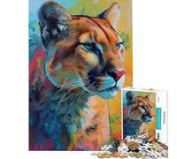 Rompecabezas de 1000 Piezas para Adolescentes Rompecabezas articulado de Puma para Adultos Juegos relajantes Regalos para Mujeres cumpleaños y Navidad (tamaño 38x26cm)