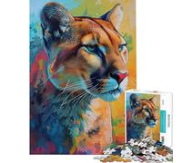 Rompecabezas de 1000 Piezas para Adolescentes Rompecabezas articulado de Puma para Adultos Juegos relajantes Regalos para Mujeres cumpleaños y Navidad (tamaño 50x75cm)