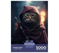 Rompecabezas De 1000 Piezas para Adolescentes Rompecabezas Assasins Creed Ninja Cat Rompecabezas para Adultos Juegos Relajantes Alivia El Estrés Difícil Y Desafiante 52x38cm/1000pcs