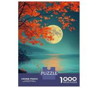 Rompecabezas De 1000 Piezas para Adolescentes Rompecabezas Autumn Moon Over Water Rompecabezas Juegos Familiares Carrera De Velocidad Manual Regalos De Cumpleaños Y Únicos 38x26cm/1000pcs