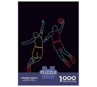 Rompecabezas De 1000 Piezas para Adolescentes Rompecabezas Basketball Neon Pop Art Rompecabezas Juguetes DIY Decoración del Hogar Regalos Y Cumpleaños Únicos 52x38cm/1000pcs