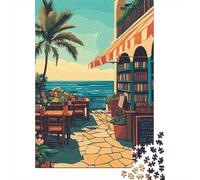 Rompecabezas De 1000 Piezas para Adolescentes Rompecabezas Beachside Café Menu Board Rompecabezas Juguetes DIY Decoración del Hogar Regalos Y Cumpleaños Únicos 38x26cm/1000pcs