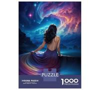 Rompecabezas De 1000 Piezas para Adolescentes Rompecabezas Beautiful Space Girl Rompecabezas para Adultos Juego Práctico Una Obra De Arte para Cumpleaños, Navidad 38x26cm/1000pcs