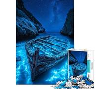Rompecabezas de 1000 Piezas para Adolescentes Rompecabezas bioluminiscente de restos de naufragio para Adultos Juegos relajantes Corte de precisión Ideal para cumpleaños y Navidad (tamaño 50x75cm)