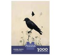 Rompecabezas De 1000 Piezas para Adolescentes Rompecabezas Black Crow and Butterflies Rompecabezas para Adultos Juego Práctico Una Obra De Arte para Cumpleaños, Navidad 70x50cm/1000pcs