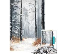 Rompecabezas de 1000 Piezas para Adolescentes Rompecabezas Bosque susurrante de Invierno Rompecabezas para Adultos Juguetes antiestrés Divertidos y humorísticos Regalos para Reducir el estrés