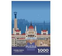 Rompecabezas De 1000 Piezas para Adolescentes Rompecabezas Budapest Travel Print Rompecabezas Juguetes DIY para La Diversión Familiar para Cumpleaños, Navidad 38x26cm/1000pcs