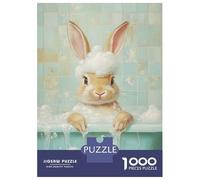 Rompecabezas De 1000 Piezas para Adolescentes Rompecabezas Bunny Bath Time Rompecabezas para Adultos Juegos Relajantes Desafío Difícil 38x26cm/1000pcs