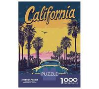 Rompecabezas De 1000 Piezas para Adolescentes Rompecabezas California Sunset Drive Rompecabezas Juegos Relajantes Una Obra De Arte Cumpleaños 70x50cm/1000pcs